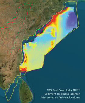 East Coast India Sediment Thickness Isochron 2
