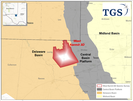 tgs commences first onshore seismic project in the permian basin delaware basin map