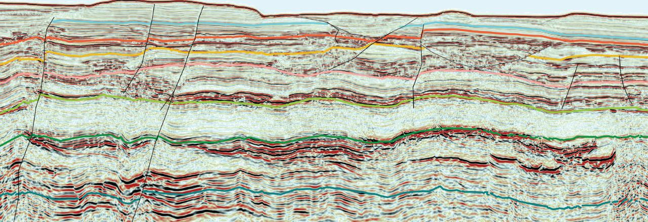 TGS Seismic Data Example - AME - Tanzania Regional 2D depth data