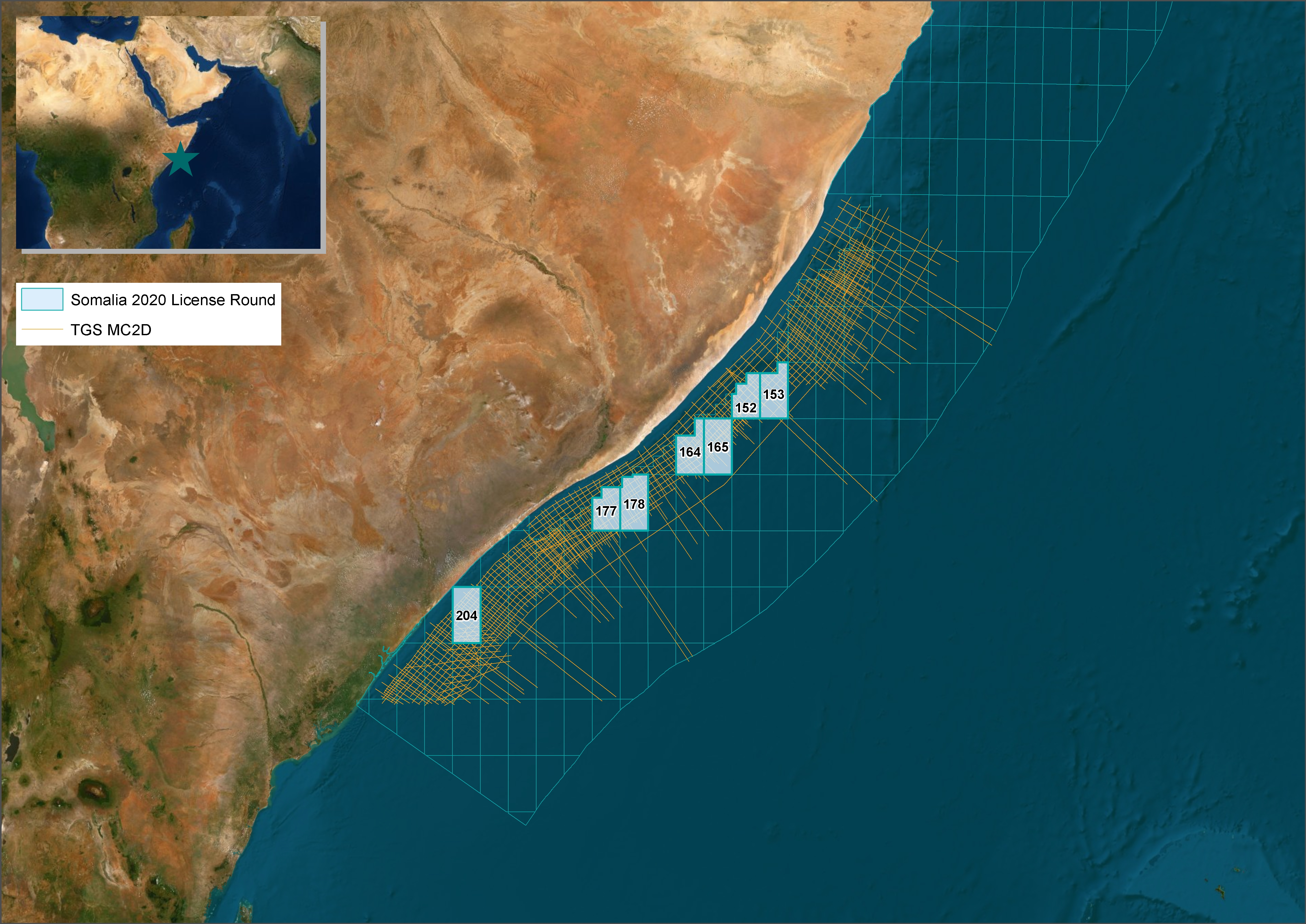 Somalia 2020 license round data and blocks map