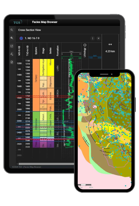 TGS Facies Map Browser - Mobile and Tablet Access - Horizontal Image